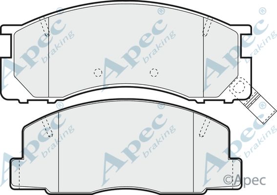 APEC BRAKING Комплект тормозных колодок, дисковый тормоз PAD858